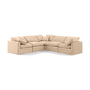 Meridian Indulge Beige Velvet Modular Sectional IMAGE 1