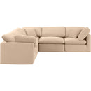  Manufacturer Color_Beige -- Meridian Indulge Fabric 5 pc Sectional IMAGE 4