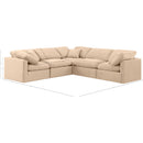  Manufacturer Color_Beige -- Meridian Indulge Fabric 5 pc Sectional IMAGE 9