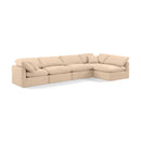  Manufacturer Color_Beige -- Meridian Indulge Fabric 5 pc Sectional IMAGE 1
