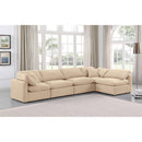  Manufacturer Color_Beige -- Meridian Indulge Fabric 5 pc Sectional IMAGE 2