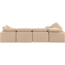  Manufacturer Color_Beige -- Meridian Indulge Fabric 5 pc Sectional IMAGE 3