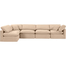  Manufacturer Color_Beige -- Meridian Indulge Fabric 5 pc Sectional IMAGE 4