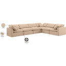  Manufacturer Color_Beige -- Meridian Indulge Fabric 6 pc Sectional IMAGE 10
