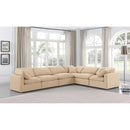  Manufacturer Color_Beige -- Meridian Indulge Fabric 6 pc Sectional IMAGE 2