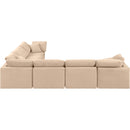  Manufacturer Color_Beige -- Meridian Indulge Fabric 6 pc Sectional IMAGE 3