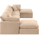  Manufacturer Color_Beige -- Meridian Indulge Fabric 6 pc Sectional IMAGE 5