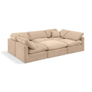 Meridian Indulge Beige Velvet Modular Sectional IMAGE 1