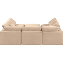  Manufacturer Color_Beige -- Meridian Indulge Fabric 6 pc Sectional IMAGE 3