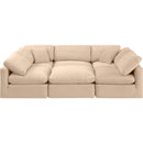 Manufacturer Color_Beige -- Meridian Indulge Fabric 6 pc Sectional IMAGE 4