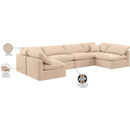 Meridian Indulge Beige Velvet Modular Sectional IMAGE 10