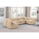  Manufacturer Color_Beige -- Meridian Indulge Fabric 6 pc Sectional IMAGE 2