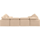 Meridian Indulge Beige Velvet Modular Sectional IMAGE 3