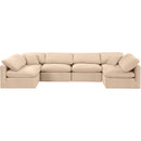 Meridian Indulge Beige Velvet Modular Sectional IMAGE 4