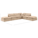 Meridian Indulge Beige Velvet Modular Sectional IMAGE 2