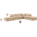 Meridian Indulge Beige Velvet Modular Sectional IMAGE 3