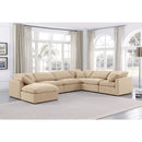 Manufacturer Color_Beige -- Meridian Indulge Fabric 7 pc Sectional IMAGE 2