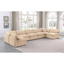  Manufacturer Color_Beige -- Meridian Indulge Fabric 7 pc Sectional IMAGE 2