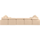 Meridian Indulge Beige Velvet Modular Sectional IMAGE 3