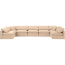  Manufacturer Color_Beige -- Meridian Indulge Fabric 7 pc Sectional IMAGE 4