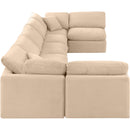  Manufacturer Color_Beige -- Meridian Indulge Fabric 7 pc Sectional IMAGE 5