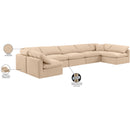  Manufacturer Color_Beige -- Meridian Indulge Fabric 7 pc Sectional IMAGE 9