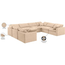 Meridian Indulge Beige Velvet Modular Sectional IMAGE 10