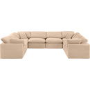  Manufacturer Color_Beige -- Meridian Indulge Fabric 8 pc Sectional IMAGE 4