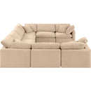  Manufacturer Color_Beige -- Meridian Indulge Fabric 8 pc Sectional IMAGE 5