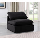  Manufacturer Color_Black -- Indulge Black Velvet Upholstered Modular Armless Chair IMAGE 2