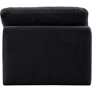  Manufacturer Color_Black -- Indulge Black Velvet Upholstered Modular Armless Chair IMAGE 3
