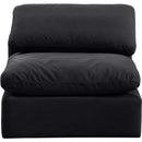  Manufacturer Color_Black -- Indulge Black Velvet Upholstered Modular Armless Chair IMAGE 4