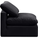  Manufacturer Color_Black -- Indulge Black Velvet Upholstered Modular Armless Chair IMAGE 5