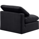  Manufacturer Color_Black -- Indulge Black Velvet Upholstered Modular Armless Chair IMAGE 6
