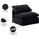  Manufacturer Color_Black -- Indulge Black Velvet Upholstered Modular Armless Chair IMAGE 9