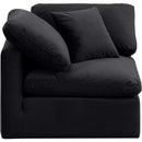  Manufacturer Color_Black -- Indulge Black Velvet Upholstered Modular Corner Chair IMAGE 4