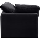  Manufacturer Color_Black -- Indulge Black Velvet Upholstered Modular Corner Chair IMAGE 5
