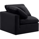  Manufacturer Color_Black -- Indulge Black Velvet Upholstered Modular Corner Chair IMAGE 6