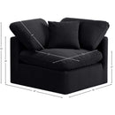  Manufacturer Color_Black -- Indulge Black Velvet Upholstered Modular Corner Chair IMAGE 8