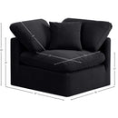 Meridian Indulge Black Velvet Corner Chair IMAGE 8
