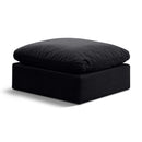  Manufacturer Color_Black -- Indulge Black Velvet Upholstered Modular Ottoman IMAGE 1