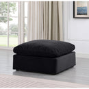  Manufacturer Color_Black -- Indulge Black Velvet Upholstered Modular Ottoman IMAGE 2