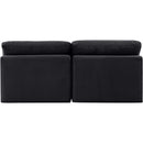 Meridian Indulge Black Velvet Modular Sofa IMAGE 3