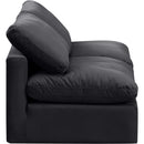  Manufacturer Color_Black -- Indulge 70" Black Velvet Upholstered 2 pc Armless Modular Loveseat IMAGE 5