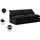Meridian Indulge Black Velvet Modular Sofa IMAGE 8