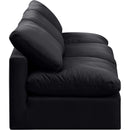  Manufacturer Color_Black -- Indulge 105" Black Velvet Upholstered 3 pc Armless Modular Sofa IMAGE 5