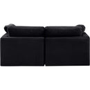 Meridian Indulge Black Velvet Modular Sofa IMAGE 3