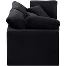  Manufacturer Color_Black -- Indulge 70" Black Velvet Upholstered 2 pc Modular Loveseat IMAGE 5