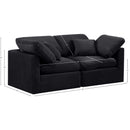 Meridian Indulge Black Velvet Modular Sofa IMAGE 8
