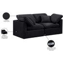 Meridian Indulge Black Velvet Modular Sofa IMAGE 9